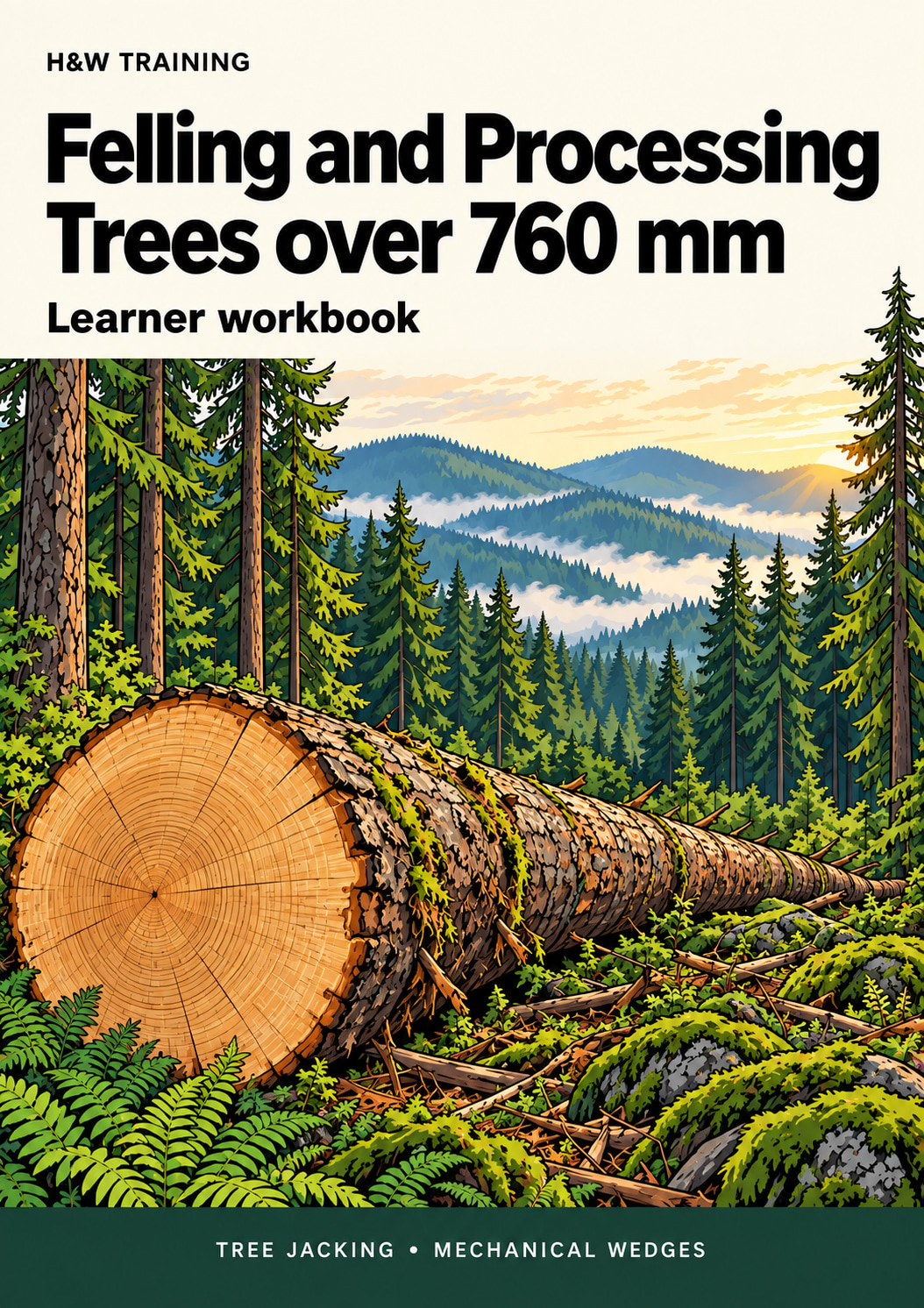 H&W Training Felling and Processing Trees over 760 mm workbook cover
