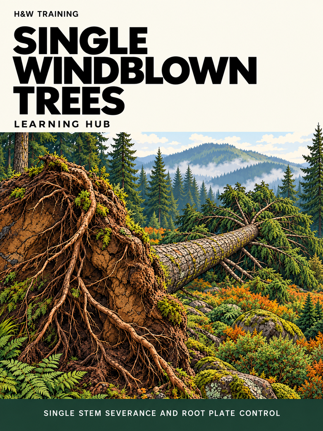 H&W Training single windblown trees illustrated course cover